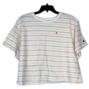 Champion 100% Cotton Stripe Cropped Top